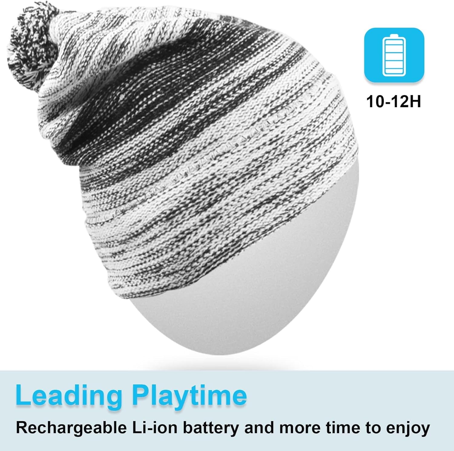 Bluetooth Beanie for Men Women Hat Wireless Headphone for Outdoor Sports