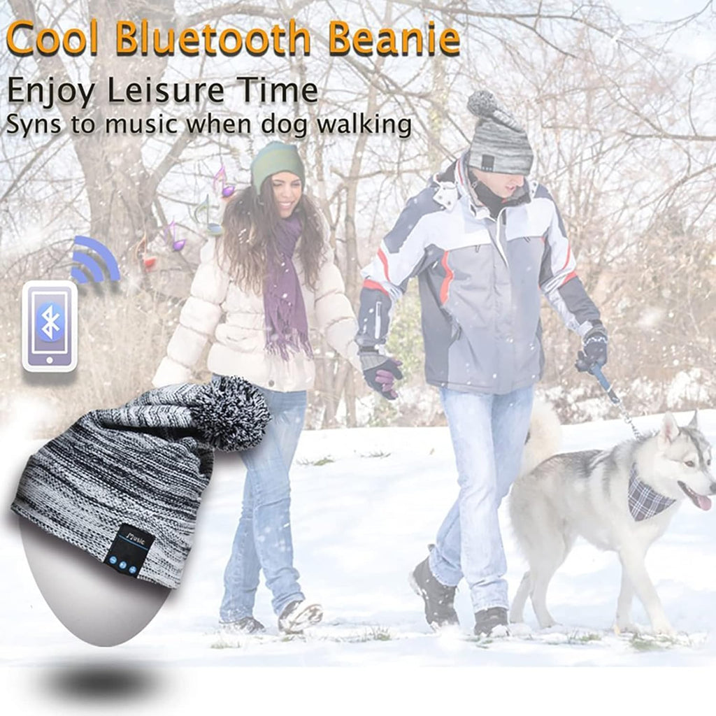 Bluetooth Beanie for Men Women Hat Wireless Headphone for Outdoor Sports